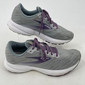 Brooks Launch 7 Running Shoes WOMENS Gray Purple Lace Up Sneakers SIZE 11